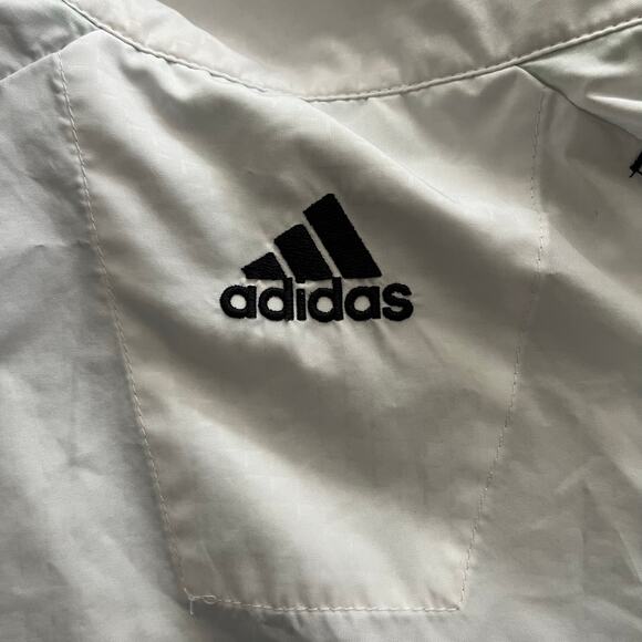 Adidas Women's ClimaProof Jacket XS White Windbreaker Outdoor Golf Running - Picture 3 of 8